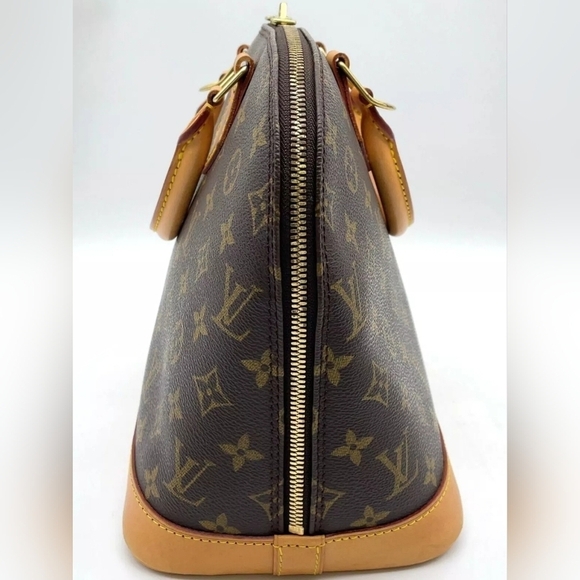 Louis Vuitton Alma PM Handbag in Monogram Canvas and Leather in Brown - Picture 7 of 16
